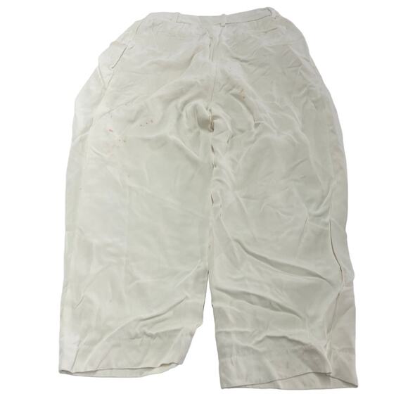 Co Pants Womens 8 White Draped Pocket Trousers High Rise Pleated - Picture 5 of 13